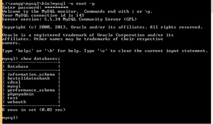 SQL-Befehle in MySQL