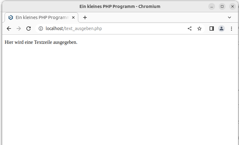 PHP-Code im Webbrowser ausgeführt